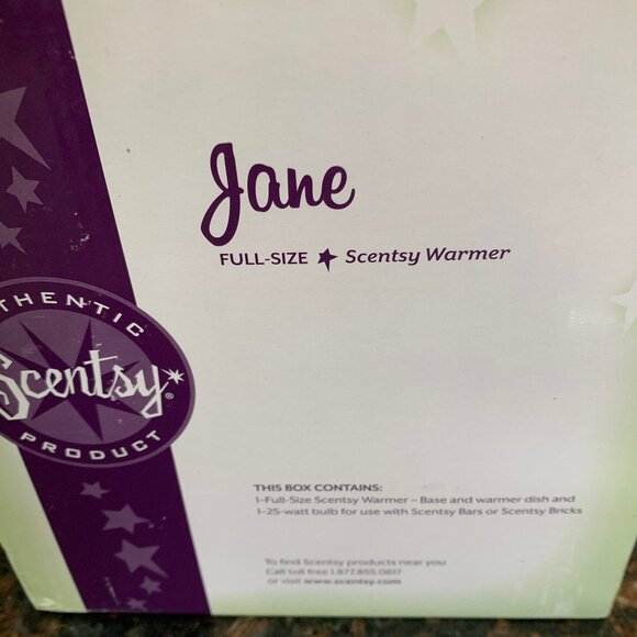 SCENTSY JANE FULL SIZE WAX WARMER Brand New in Box w/ 2 scentsy waxs - Picture 2 of 6